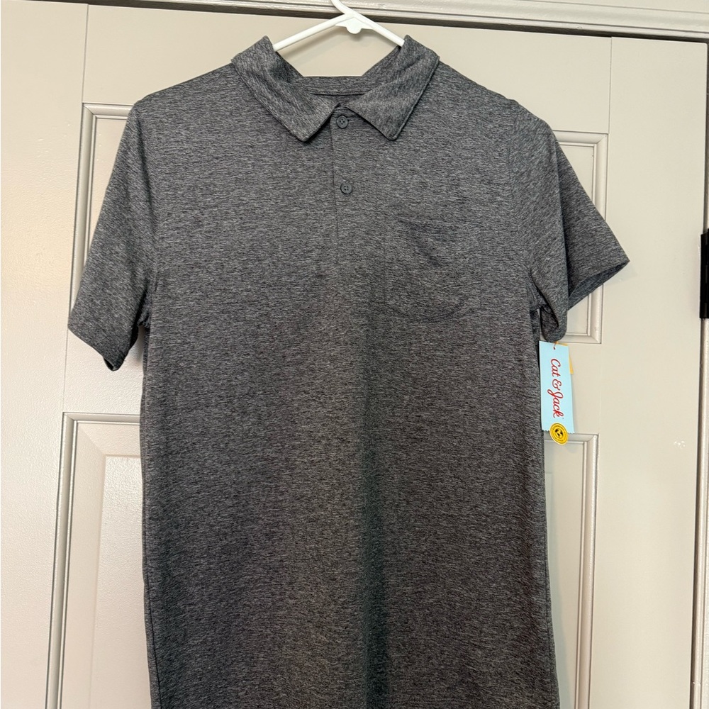 Gray Short Sleeve Kids Polo Shirt